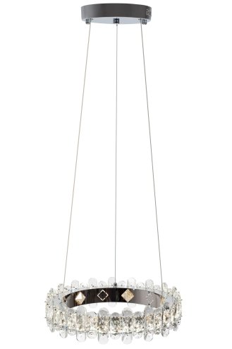 Pendant LED Lamp TOOLIGHT APP1041-CP Cristal + remote control Round 1-light point 44 W 39x39x10-102cm