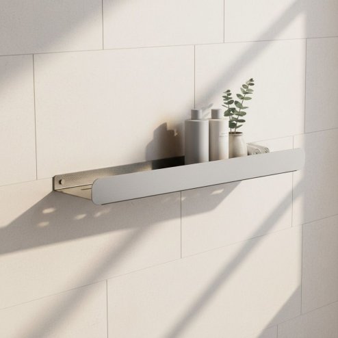 BATHROOM SHELF REA SF03-450 45CM BRUSH STEEL