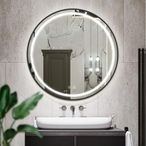 Bathroom LED Mirror REA MMJ 80cm Black