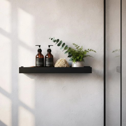 Bathroom Shelf Sf04 60Cm Black Matt