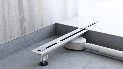 Linear drainage Rea Neo Ultra Slim Pro Nickel Brush INOX 80