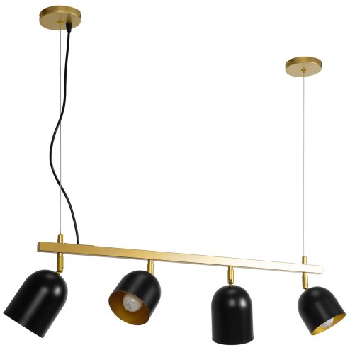 Pendant Lamp TOOLIGHT APP1031-4CP Gold Black 4-light points E27 74x10x20-110cm
