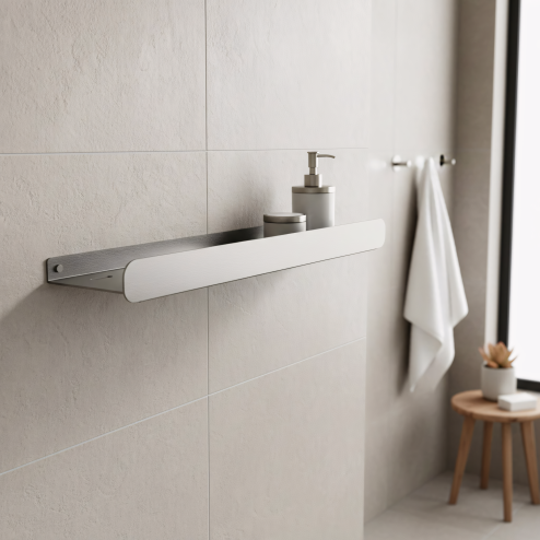 BATHROOM SHELF REA SF03-450 45CM BRUSH STEEL