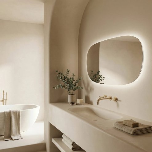 Mirror Rea Top-4 100X60 Led Transparent