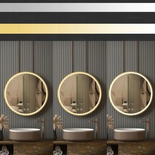 Bathroom LED Mirror REA MMJ 60cm Brushed Rose Gold