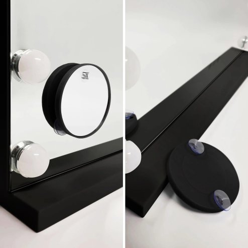 Mirror Rea Hollywood 58X45 Led Black