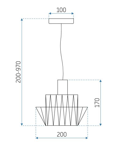 Pendant Lamp TOOLIGHT APP943-1CP KIT Chrome 1-light point E27 20x20x17-97cm