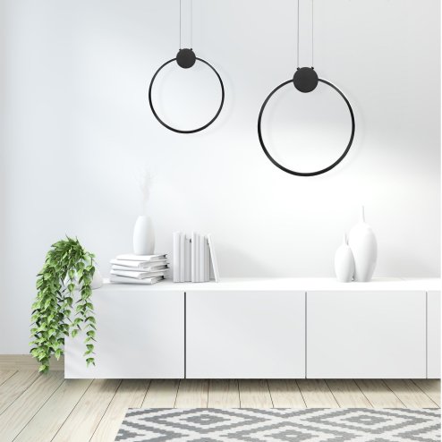 Pendant LED Lamp TOOLIGHT APP1398-CP Black 50cm