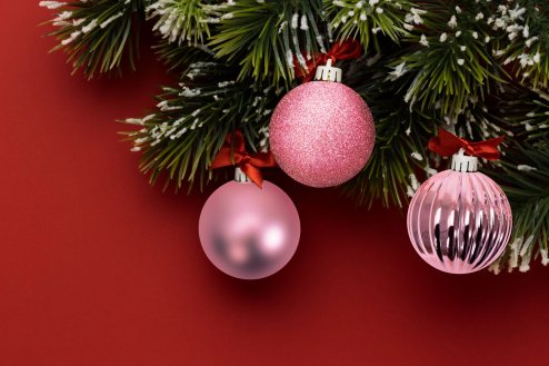 Christmas balls 311433 ROSE RED
