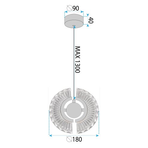 LED PENDANT LAMP TOOLIGHT LHJ108-2CP 2 GOLD, ROSE GOLD