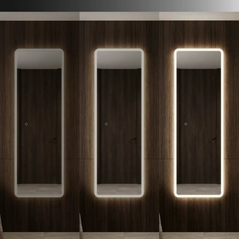 Mirror Rea Mol-Sq 150X50 Led Transparent