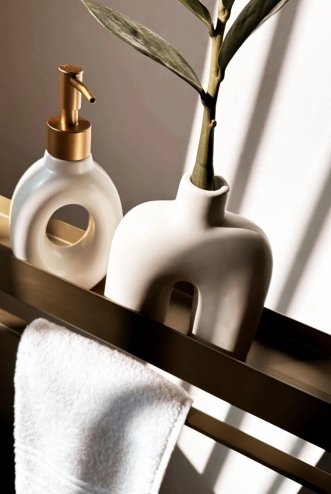Bathroom Shelf Sf01 45Cm Brushed Gold