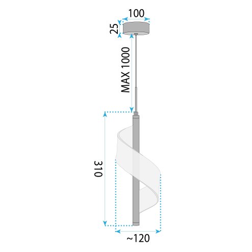 HANGING CEILING LAMP TOOLIGHT G121-CP GOLD