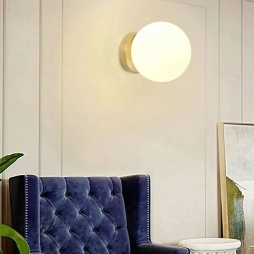 Ceiling Lamp Chandelier TOOLIGHT APP1156-1C Gold Metal Glass Balls E27 1-light points