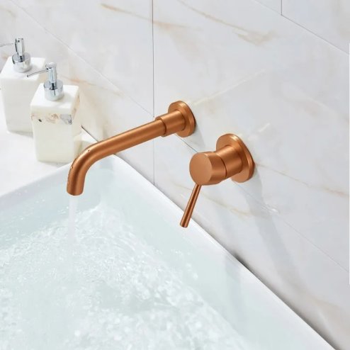 Wall Mounted faucet Rea Lungo Long Cooper Brush + BOX
