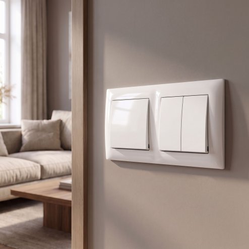 Toolight Double Socket Frame Oste Jnh014-2f White
