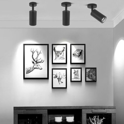 Ceiling Lamp Chandelier TOOLIGHT APP1244-1C Black GU10