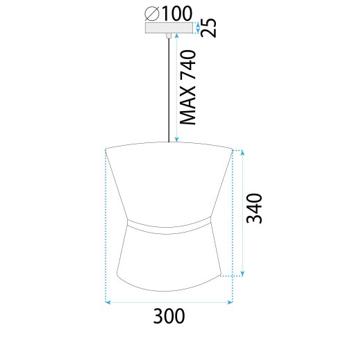 CEILING LAMP CHANDELIER TOOLIGHT APP1504-1CP WHITE