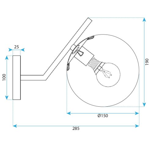 WALL LAMP TOOLIGHT G099-1W BLACK WHITE