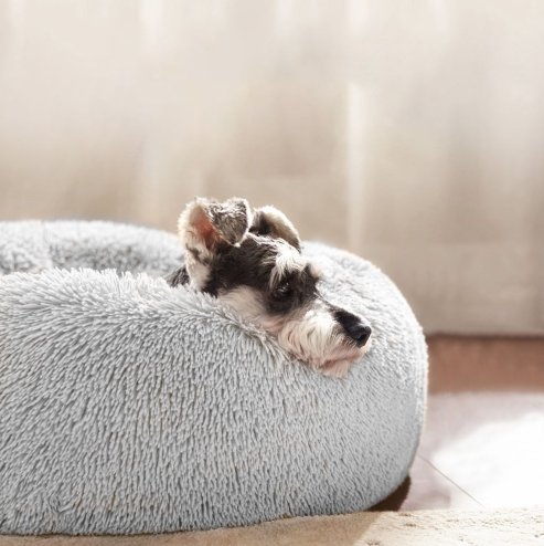 PET BED TUTUMI DONUT PJ-013 80CM LIGHT GREY