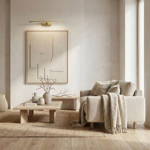 WALL LAMP REA APP1892-1W 40 CM BRUSH GOLD