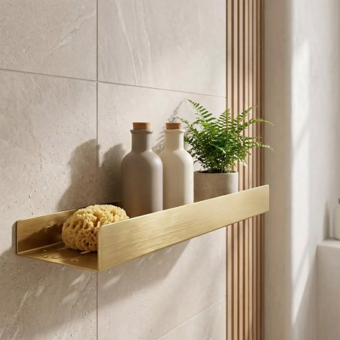 Bathroom Shelf Sf04 60Cm Brushed Gold