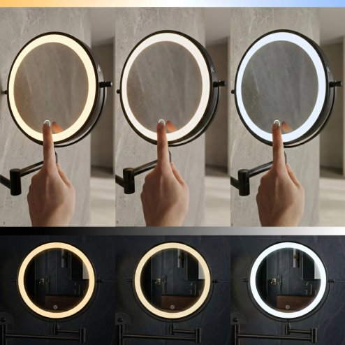 MIRROR REA GLOW BLACK LED