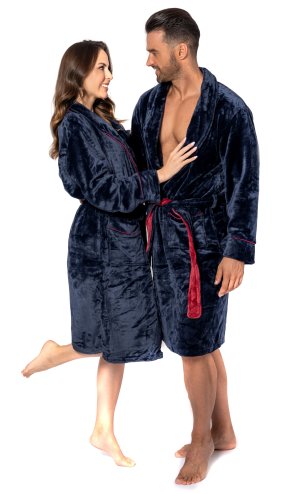 Bathrobe Roger Navy Red Men XL