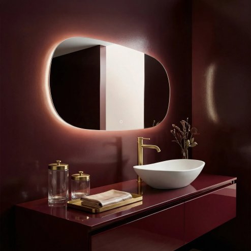 Mirror Rea Top-4 100X60 Led Transparent