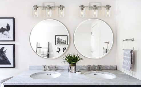 MIRROR REA MMJ 90CM LED BRUSH STEEL