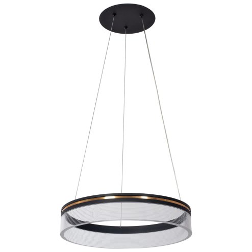 Pendant LED Lamp TOOLIGHT APP1191-CP 40cm Black Plastic 32W + remote control