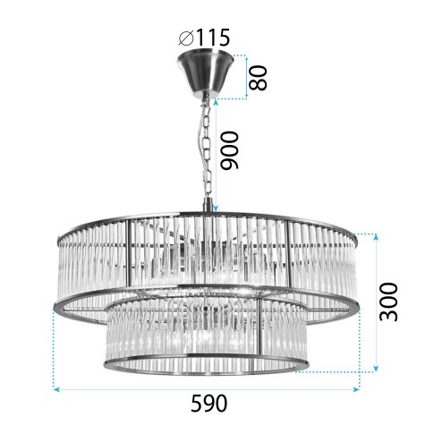 LAMP APP1563-8CP-2 CHROM