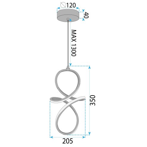 LED PENDANT LAMP TOOLIGHT LHJ091-1CP 100 GOLD