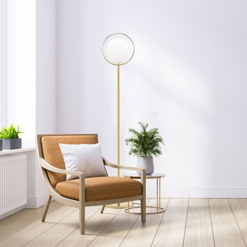 Floor Lamp Living Room Toolight APP927-1F Gold Balls 1-light point E27 25x150cm