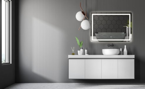 Bathroom LED Mirror REA P10407 80x60cm