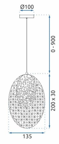 CEILING LAMP CHANDELIER TOOLIGHT LED G088-1CP TRANSPARENT