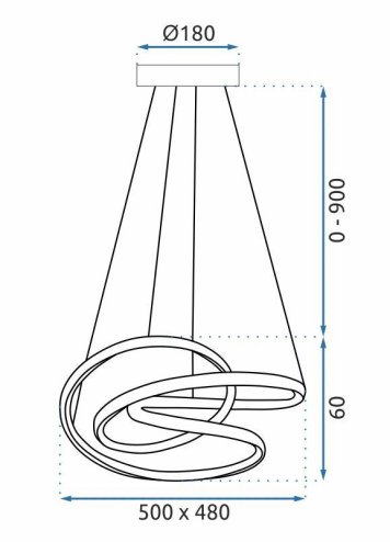 CEILING LAMP CHANDELIER TOOLIGHT G006-CP BLACK