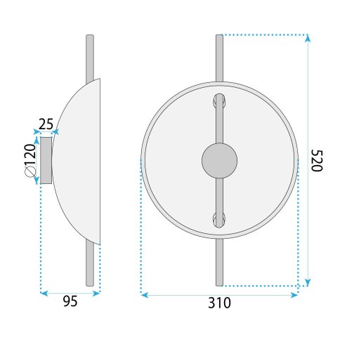 WALL LAMP TOOLIGHT APP1762-1W WHITE
