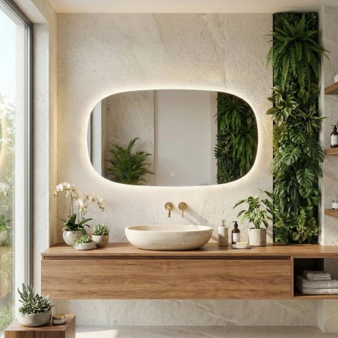 Mirror Rea Top-4 100X60 Led Transparent
