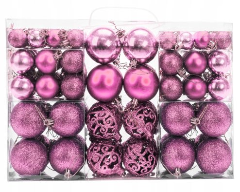 Christmas tree ornaments PINK 100pcs KL-21X03
