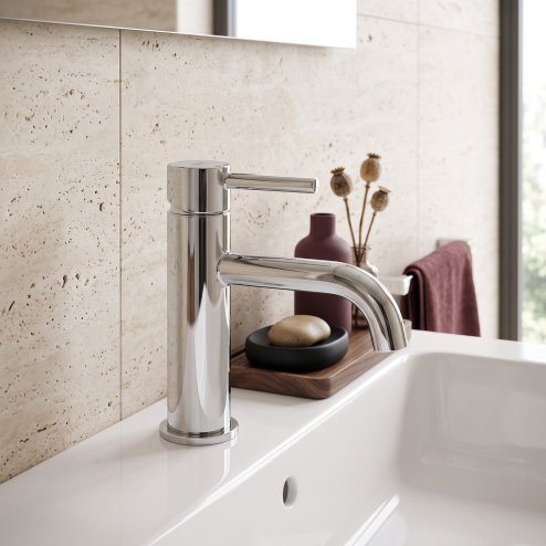 Rea Washbasin Faucet With Bidet Hand Shower Lungo Chrome 12X4X17Cm
