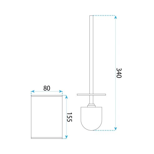 TOILET BRUSH REA B110 BRUSH COPPER