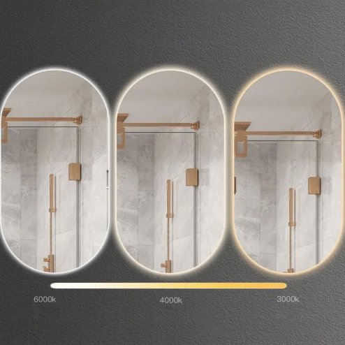 Bathroom LED Mirror REA EGG 50x90 cm