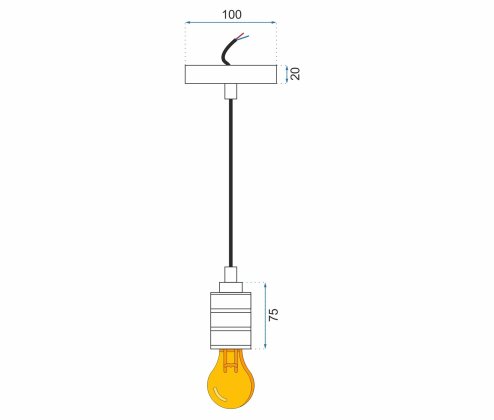Lamp APP342-1CP BLACK