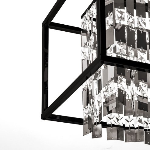 Pendant Lamp TOOLIGHT APP1110 PERPENDICULAIRE Metal Black E27 1-light point