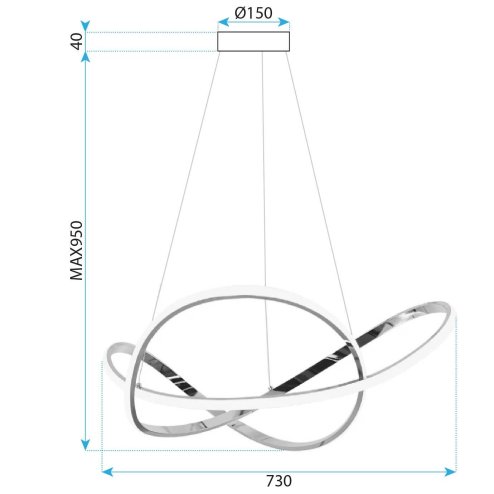 CEILING LAMP CHANDELIER TOOLIGHT LED G078-1CP GOLD