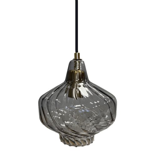 Pendant Lamp TOOLIGHT APP1122 Metal - Glass Black E27 1-light point