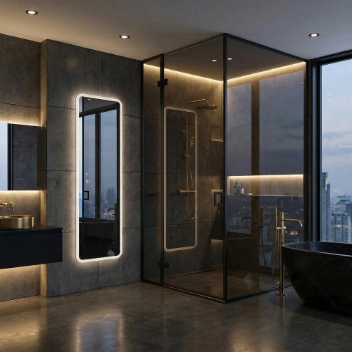 Mirror Rea Mol-Sq 150X50 Led Transparent
