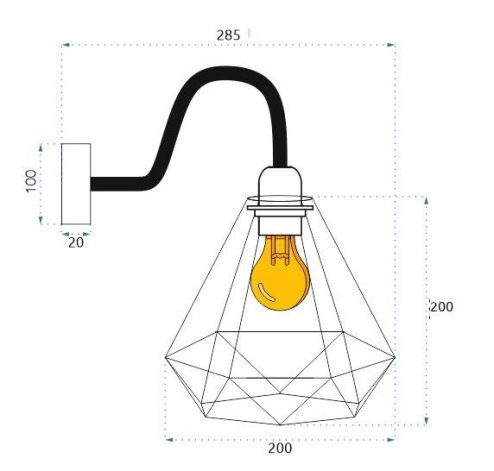 Wall Light Toolight 392229 E27 gold