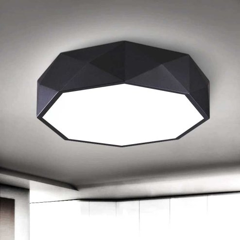 Ceiling Lamp Chandelier TOOLIGHT APP862-C Diamond Black Round 4-light points E27 40x8Cm